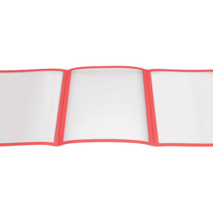 Winco PMCT-9R 9 1/2" x 12" Red Triple Fold Menu Cover