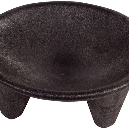 Winco PMP-12 Black 12 oz Molcajete Salsa Plates Set Of 2