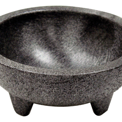 Winco PMSB-4 Black 4 oz Molcajete Salsa Bowls Set Of 4