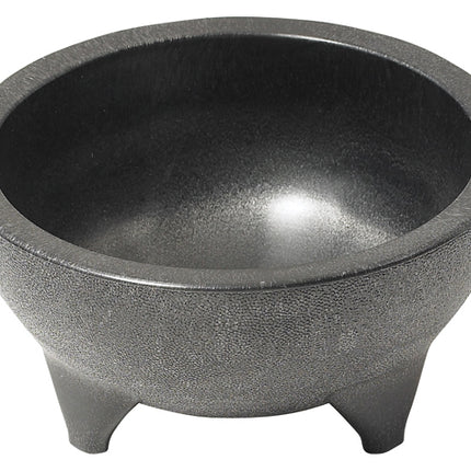 Winco PMSB-56 Black 56 oz Molcajete Salsa Bowl