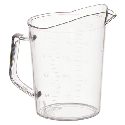 Winco PMU-100 1 Quart Graduation Markings Clear Polycarbonate Measuring Cup