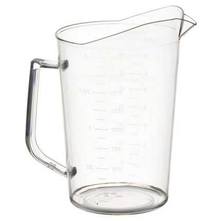 Winco PMU-200 2 Qt. Graduation Markings Clear Polycarbonate Measuring Cup