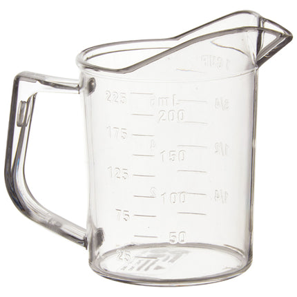 Winco PMU-25 1 Cup Graduation Markings Clear Polycarbonate Measuring Cup