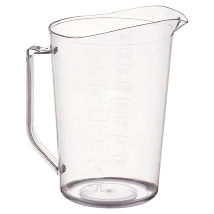 Winco PMU-400 4 Qt. Graduation Markings Clear Polycarbonate Measuring Cup