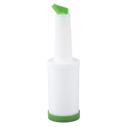 Winco PPB-1G 1 Qt. Pour Bottle with Green Spout and Cap