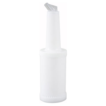 Winco PPB-1W 1 Qt. Pour Bottle with White Spout and Cap