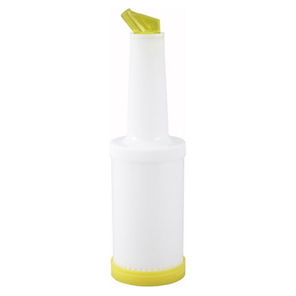 Winco PPB-1Y 1 Qt. Pour Bottle with Yellow Spout and Cap