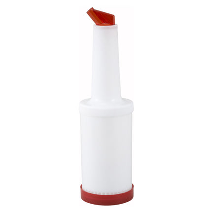 Winco PPB-2R 2 Qt. Pour Bottle with Red Spout and Cap