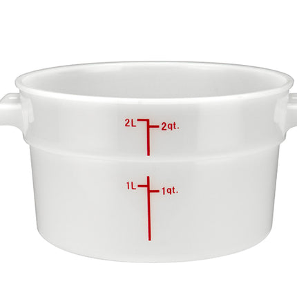 Winco PPRC-2W 2 Qt. White Food Storage Container