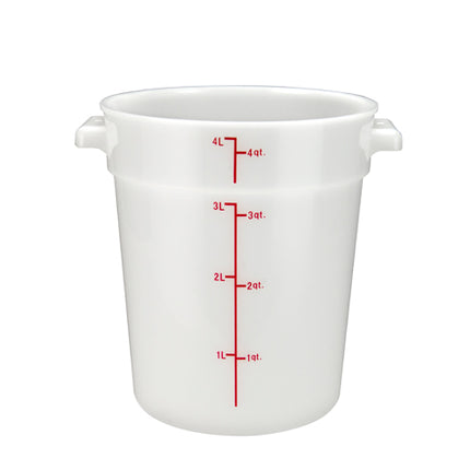 Winco PPRC-4W 4 Qt. White Food Storage Container