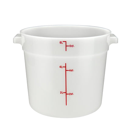 Winco PPRC-6W 6 Qt. White Food Storage Container