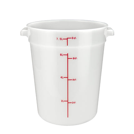 Winco PPRC-8W 8 Qt. White Food Storage Container