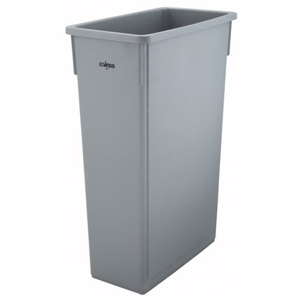 Winco PTC-23SG Gray Slender Trash Can - 23 Gallon