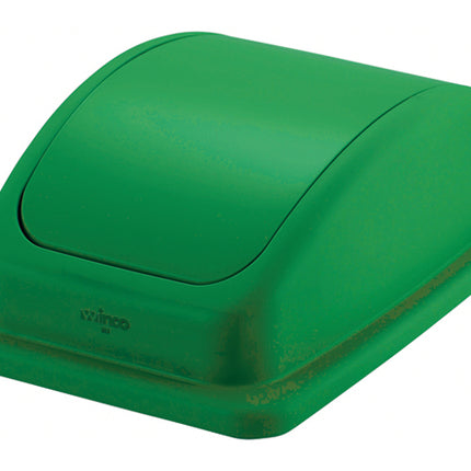 Winco PTCL-23GR Cover for 23 Gallon Green Plastic Slender Trash Can