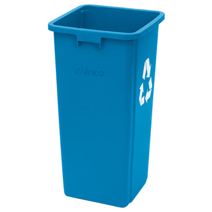 Winco PTCS-23L Blue Polyethylene Recycling Bin - 23 Gallon