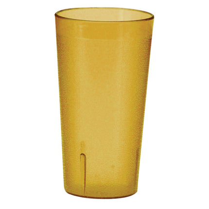 Winco PTP-05A 5 oz. Amber Pebbled Plastic Tumbler - 12/Pack