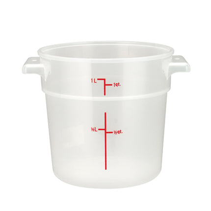 Winco PTRC-1 1 Qt. Translucent Food Storage Container