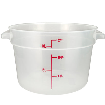 Winco PTRC-12 12 Qt. Translucent Food Storage Container