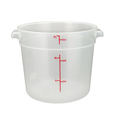 Winco PTRC-6 6 Qt. Translucent Food Storage Container