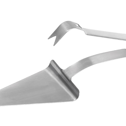 Winco PZG-6 5.5" x 4.5" Stainless Steel Pizza Serving Tongs