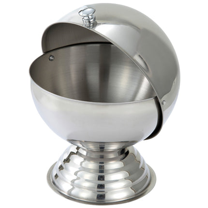 Winco SBR-30 Stainless Steel 20 Oz. Sugar Bowl with Roll Top Lid