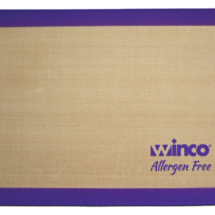 Winco SBS-16PP Half Size Allergen Free Purple Silicone Baking Mat