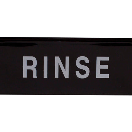 Winco SGN-327 Rinse Sign - Black and White, 9" x 3"