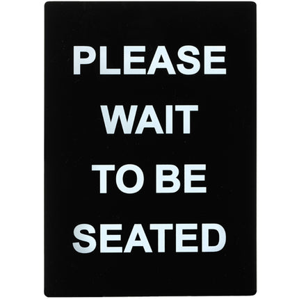 Winco SGN-802 "Please Wait To Be Seated" Stanchion Frame Sign