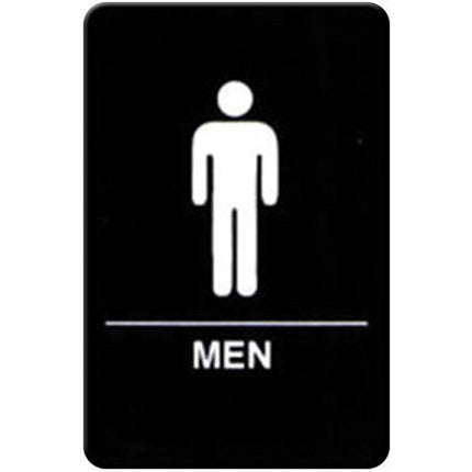 Winco SGNB-605 6" x 9" Men Wall Sign with Braille