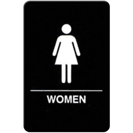 Winco SGNB-606 6" x 9" Women Wall Sign with Braille