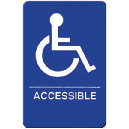 Winco SGNB-653B 6" x 9" Handicap Accessible Sign with Braille