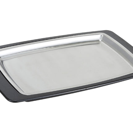 Winco SIZ-11BST Stainless Steel Rectangular Sizzler Platter And Underliner Set