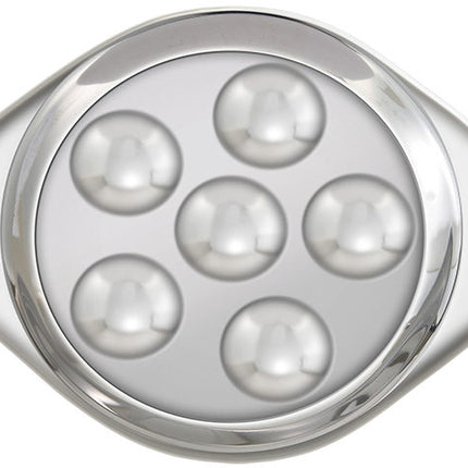 Winco SND-6 Stainless Steel 6 Hole Snail Dish