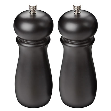 Winco SP-624 Rubberwood Two Piece 6" Pepper Mill Set