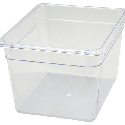 Winco SP7208 Poly-Ware 7 3/4" Deep 1/2 Size Clear Polycarbonate Food Pan