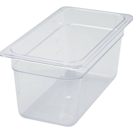 Winco SP7306 Poly-Ware 5 1/2" Deep 1/3 Size Clear Polycarbonate Food Pan