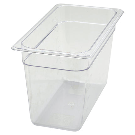 Winco SP7308 Poly-Ware 7 3/4" Deep 1/3 Size Clear Polycarbonate Food Pan