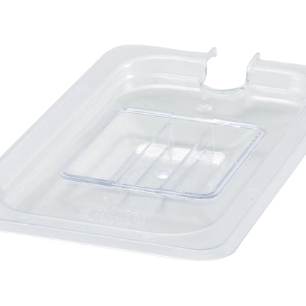 Winco SP7400C Poly-Ware 1/4 Size Slotted Polycarbonate Food Pan Cover