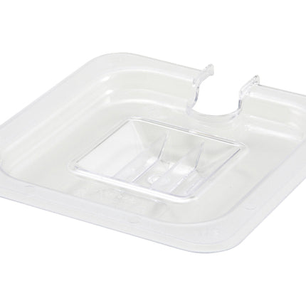 Winco SP7600C Poly-Ware 1/6 Size Slotted Polycarbonate Food Pan Cover