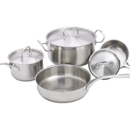 Winco SPC-7H Deluxe 7 Piece Stainless Steel Cookware Set