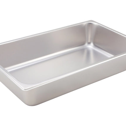 Winco SPF4 4" Full Size Standard Weight Stainless Steel Steam Table - 25 Gauge