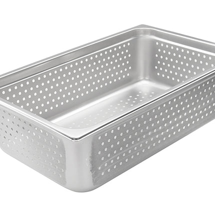 Winco SPJH-106PF 6" Full Size Stainless Steel Perforated Steam Table Pan - 22 Gauge