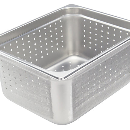 Winco SPJH-206PF 6" Half Size Stainless Steel Perforated Steam Table Pan - 22 Gauge