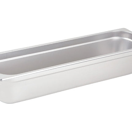 Winco SPJH-4HL 4" Half Long Size Stainless Steel Steam Table Pan