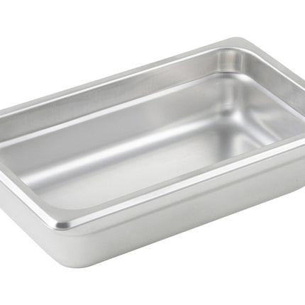 Winco SPJL-402 2.5" Quarter Size Solid Anti-Jam Steam Table Pan - 25 Gauge