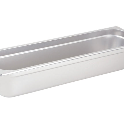 Winco SPJL-4HL 4" Half Long Size Stainless Steel Steam Table Pan