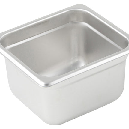 Winco SPJL-604 4" Sixth Size Solid Anti-Jam Steam Table Pan - 25 Gauge