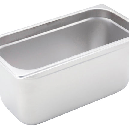 Winco SPJM-306 6" Third Size Solid Anti-Jam Steam Table Pan - 24 Gauge