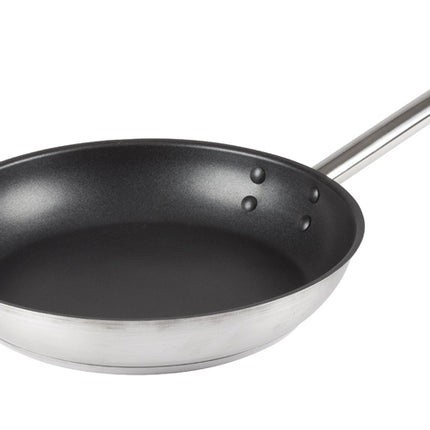 Winco SSFP-11NS 11" Stainless Steel Non-Stick Induction Ready Fry Pan