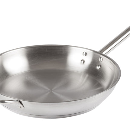 Winco SSFP-12 12" Stainless Steel Induction Ready Fry Pan